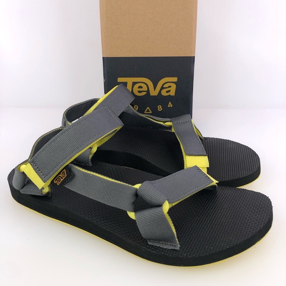 Teva Other - Teva Men’s Original Universal Gray Yellow Sandal Hiking Shoes Size 10